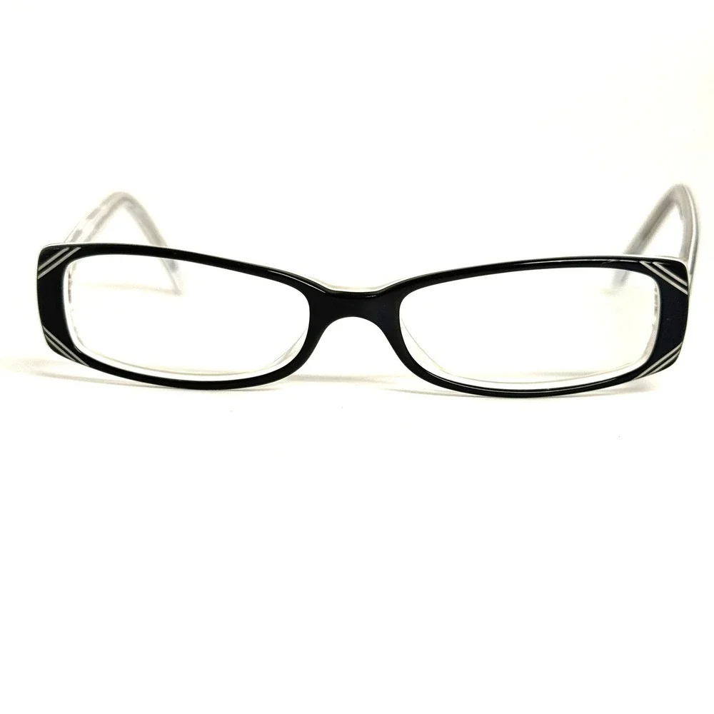 Vogue VO 2394 Eyeglass Frames Black Clear Rectangular 50-16-135 VO2394